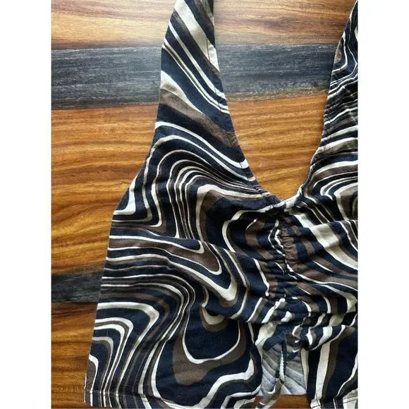 MOTEL Dapa Vest Top In 70s Ripple Size XS - Picture 4 of 8